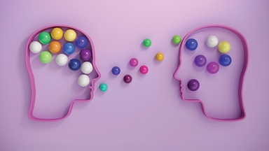 Outline two heads balls transferring