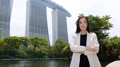 Shelly Shi FCPA standing outside in singapore