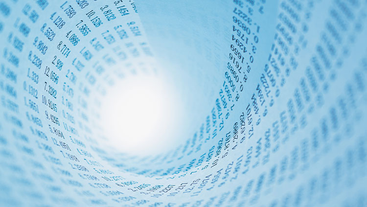 Tunnel Made of Rolled Up Paper Sheet with Figures on it