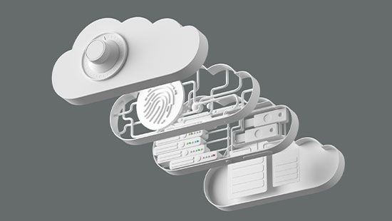 Illustration cloud levels technology