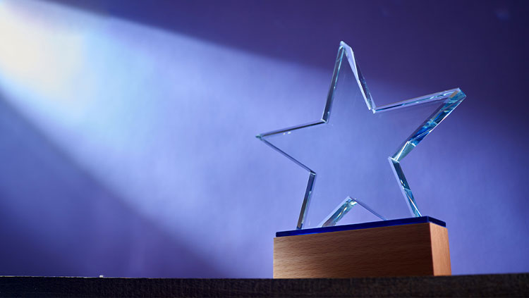 Desk with star award