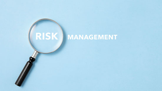 Risk management magnifying glass