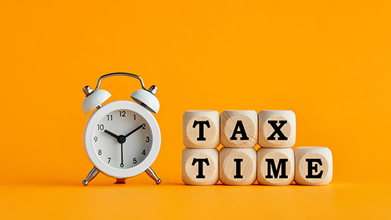 Alarm clock tax time blocks