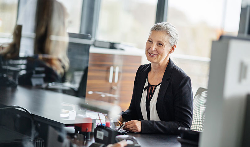 Senior woman in workplace