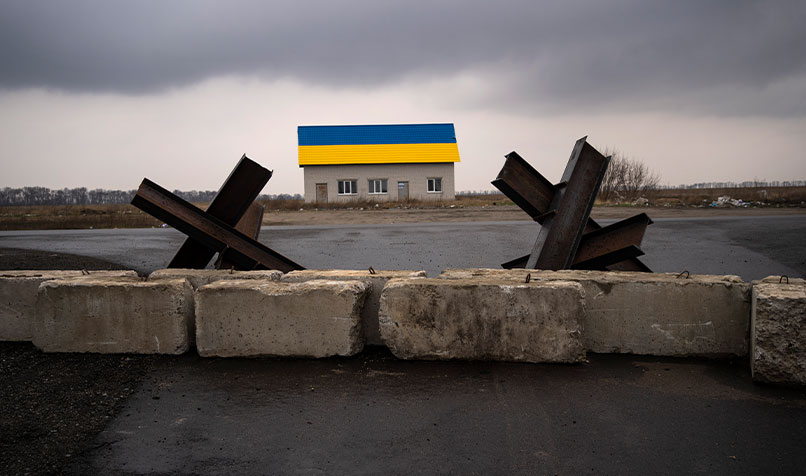 Anti tank barriers Ukraine