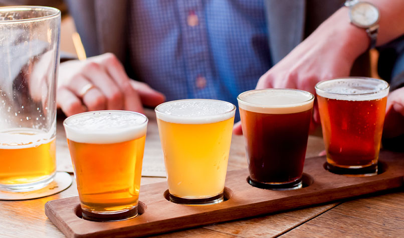 Beer tasting board