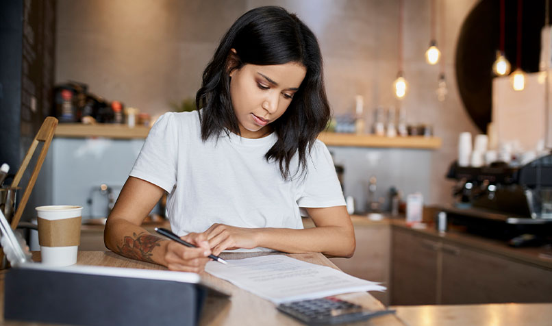 Cafe owner paperwork