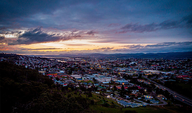 Launceston Tasmania Dusk
