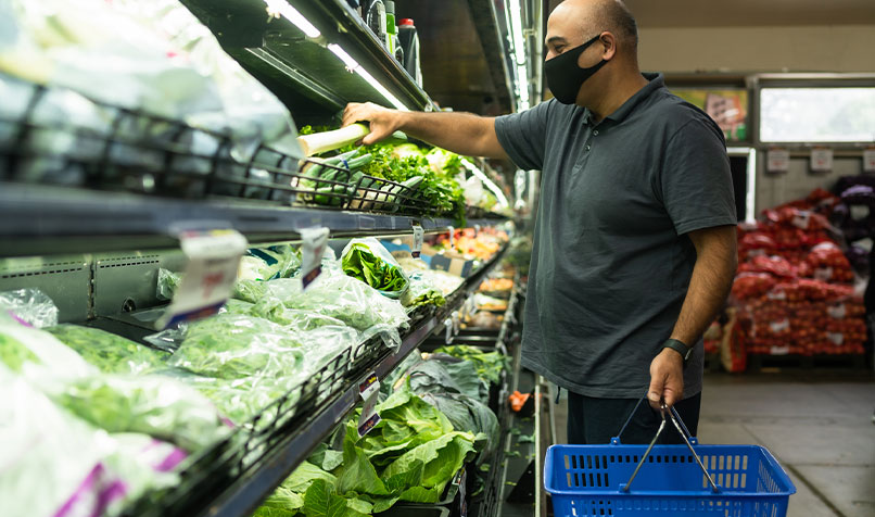 Man buying groceries