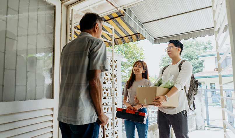 Social worker home visit