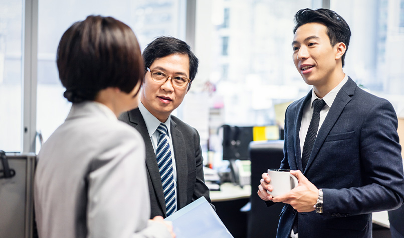 Business people talking in office