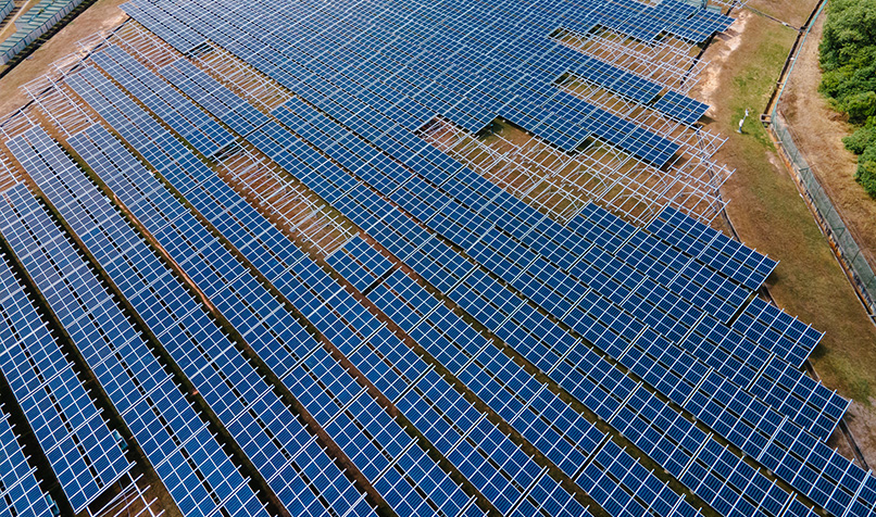 Malaysia solar panels in field