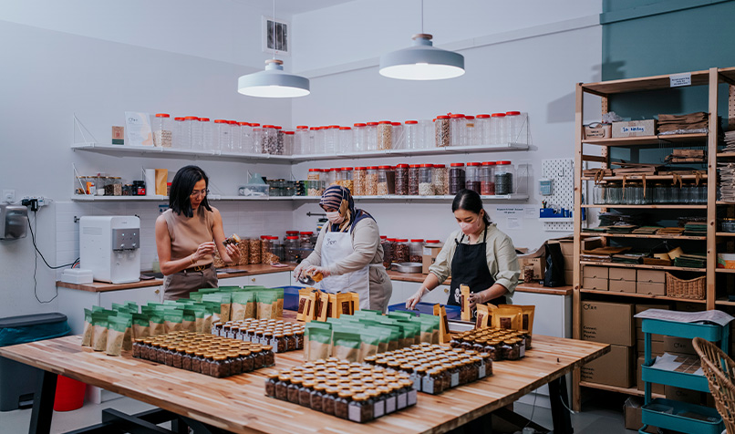 Origin bulk store production