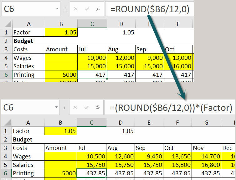 Excel screen shot
