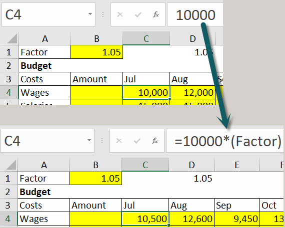 Excel screen shot