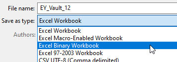 Excel screen shot