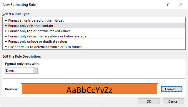 Excel screenshot
