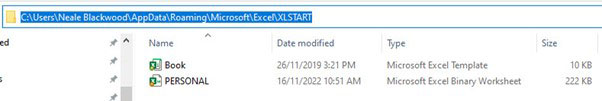 Excel screenshot