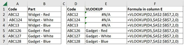 Excel screenshot