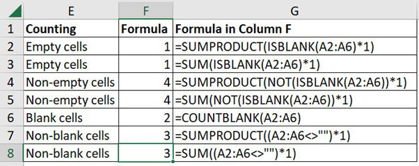 Excel screenshot