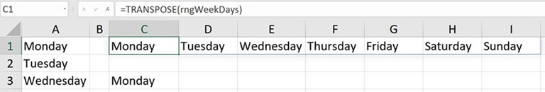Excel screenshot