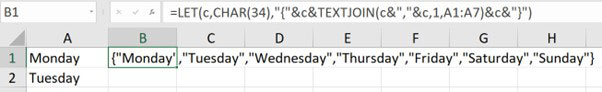Excel screenshot