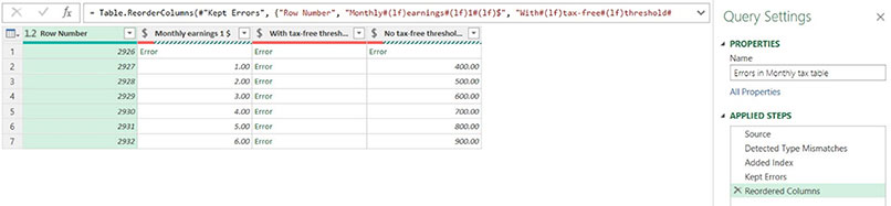 Excel screenshot