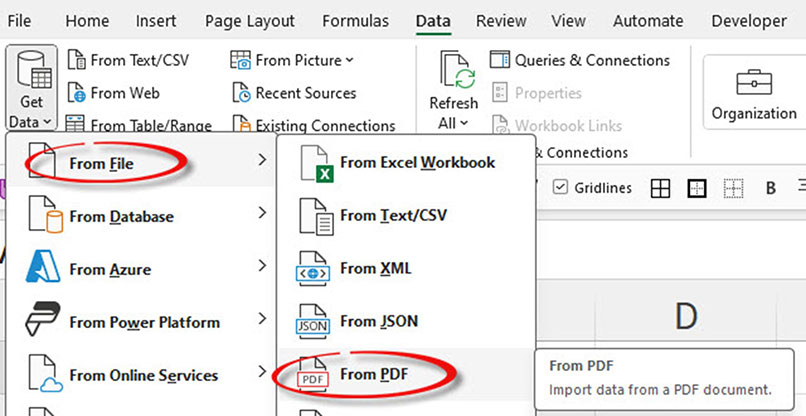 Excel screenshot