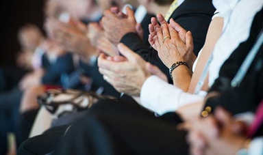 Crowd hands clapping