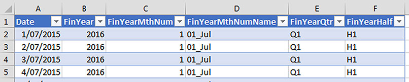 Excel screenshot