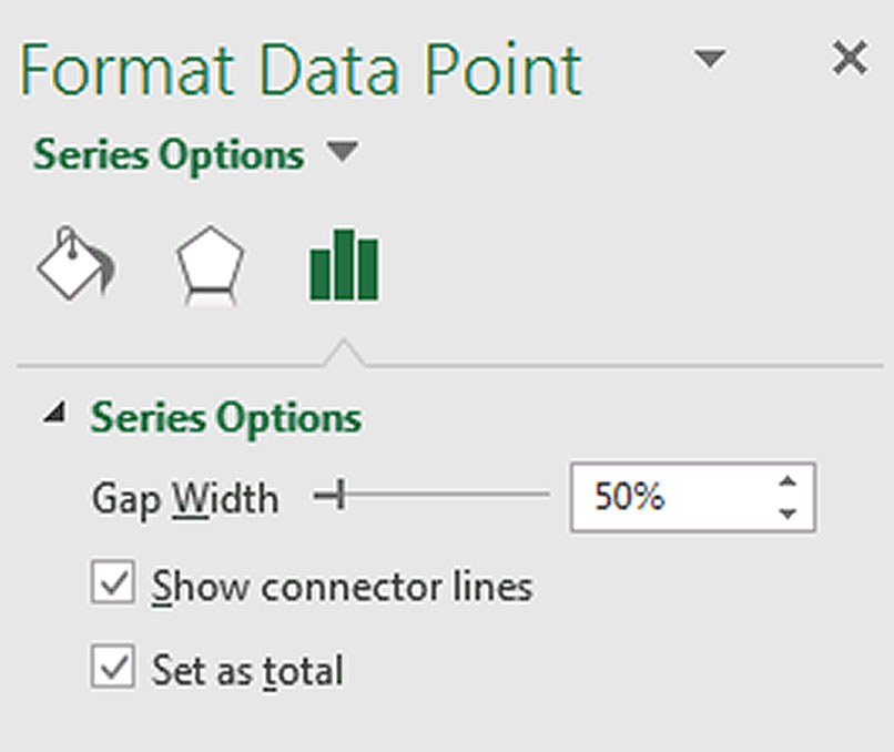 Excel format data point