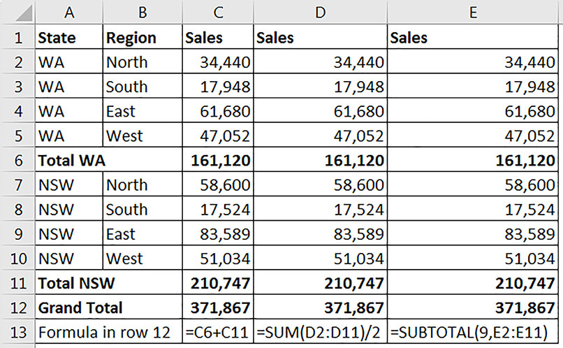 Excel screenshot