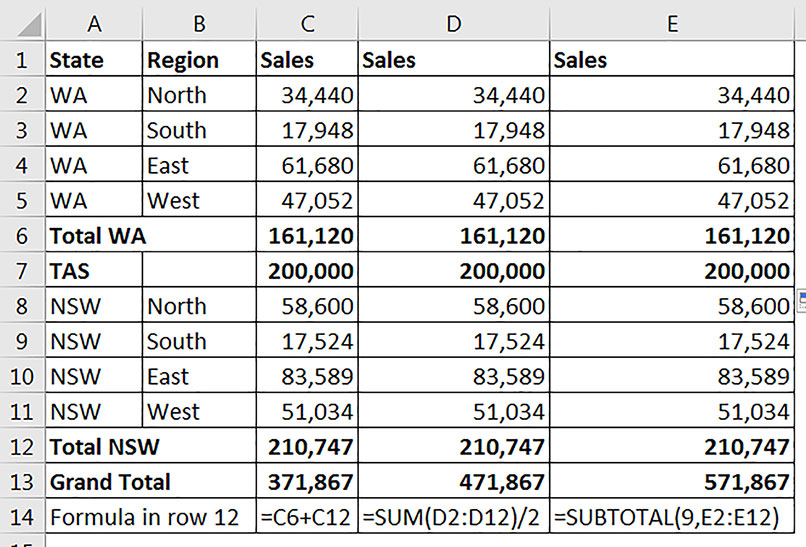 Excel screenshot
