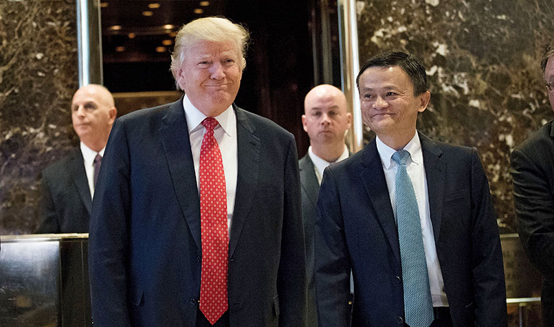 Jack ma and donald trump