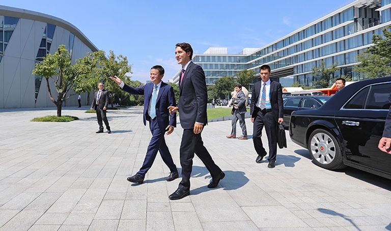Jack ma and justin trudeau