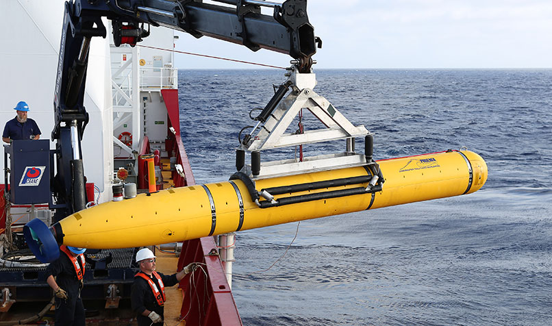 A Phoenix Autonomous Underwater Vehicle (AUV) Bluefin-21 used during the search.