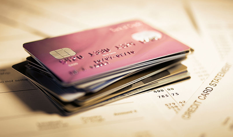 stacked credit cards