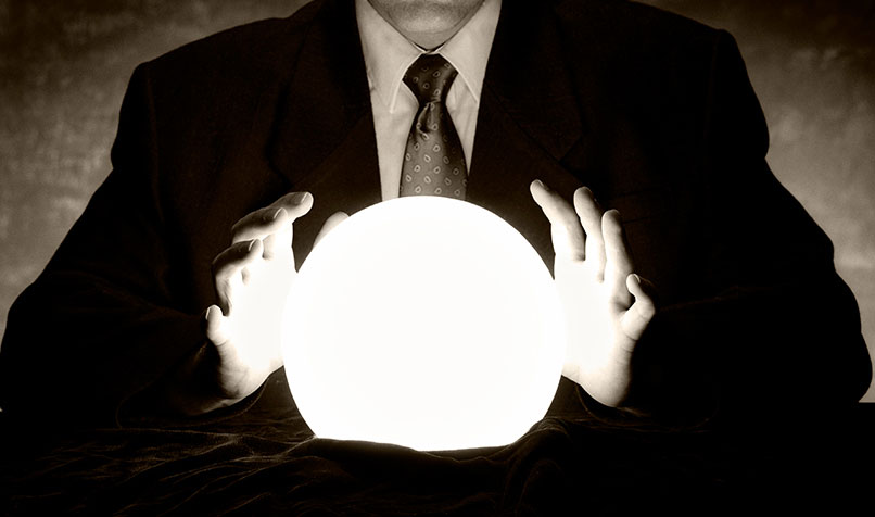 man with crystal ball