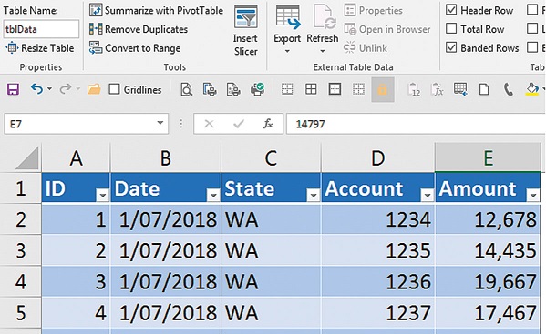 Excel tips: how to use 'Format as Table' icon as a database | INTHEBLACK