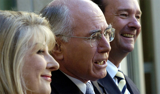 helen coonan along side PM John Howard and Mark Vaile