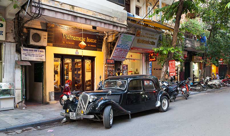 Vintage street in Hanoi