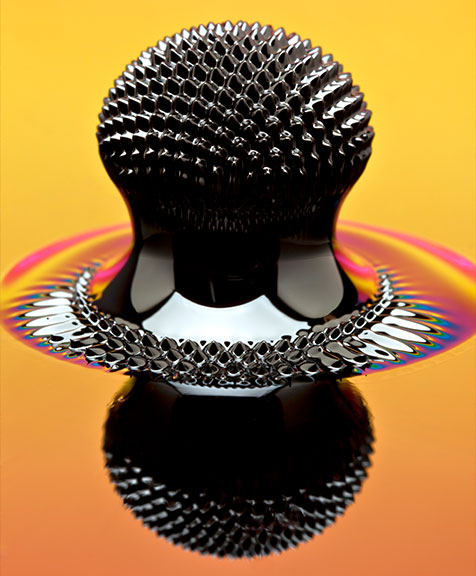 magnified image of a ferrofluid