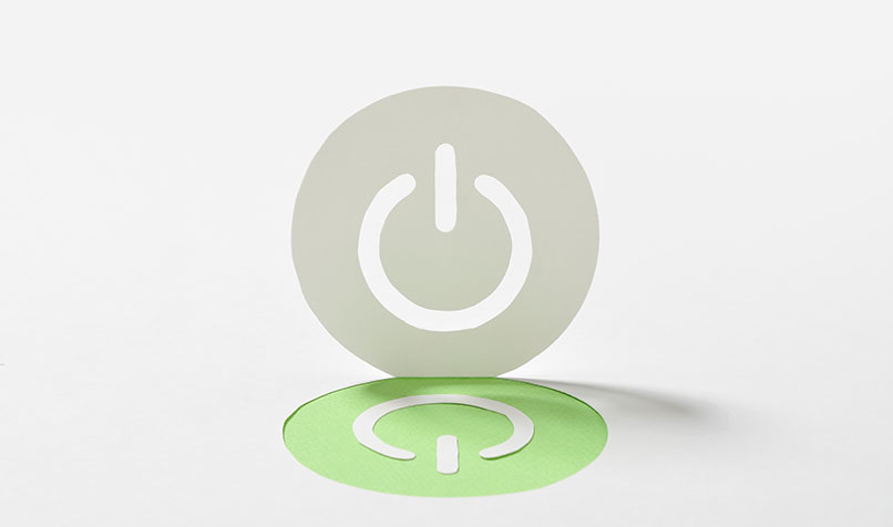 green power button