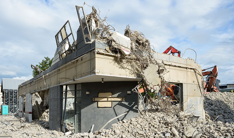 demolished building in Christchurch