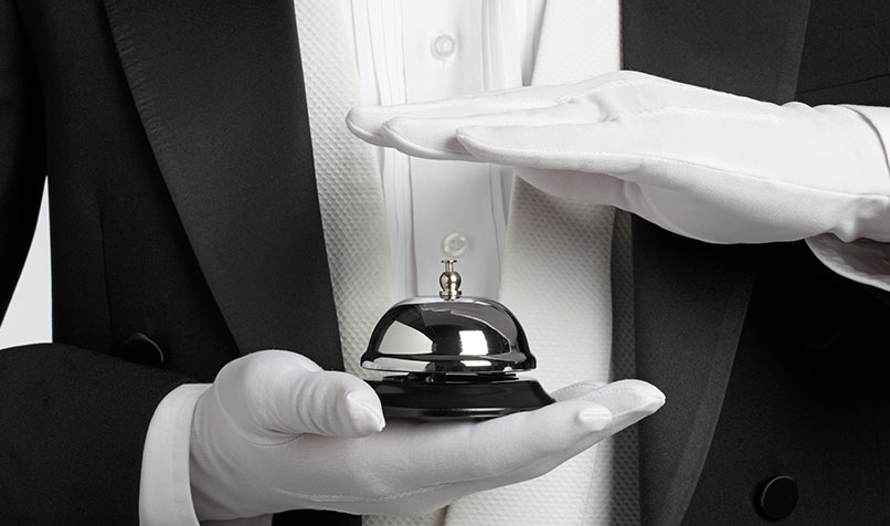waiter with bell