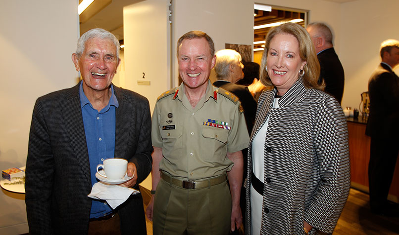 Broderick with Lieutenant General David Morrison AO and Frank Broderick.
