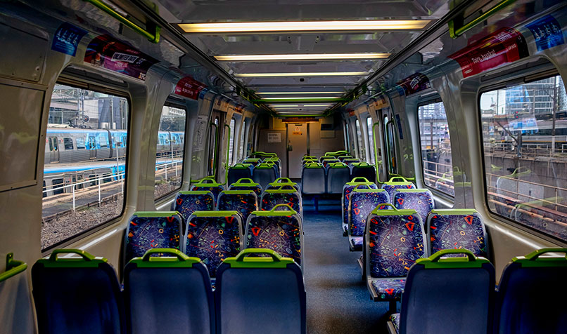 empty melbourne train