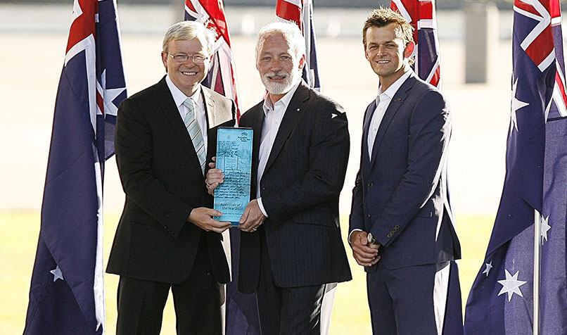 Kevin Rudd Patrick McGorry and Adam-Gilchrist