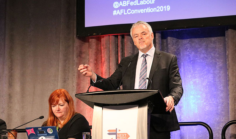 Jim Stanford presenting Canada