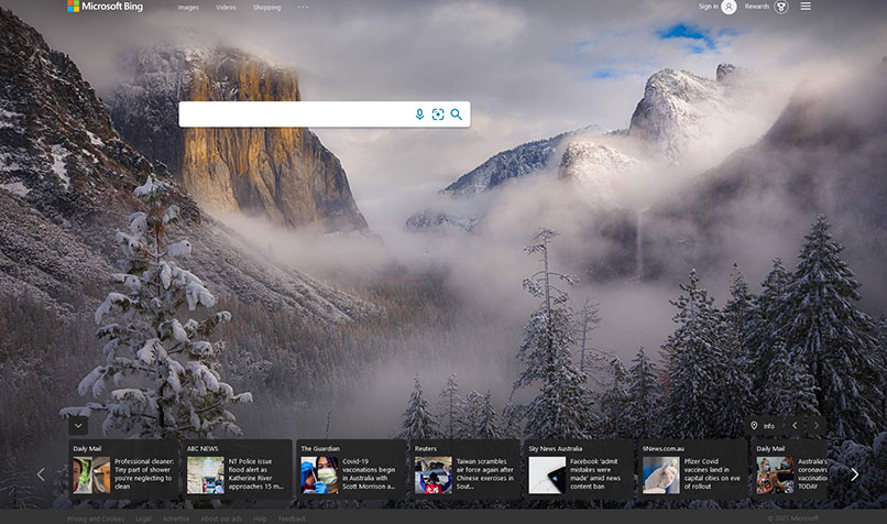 Bing search